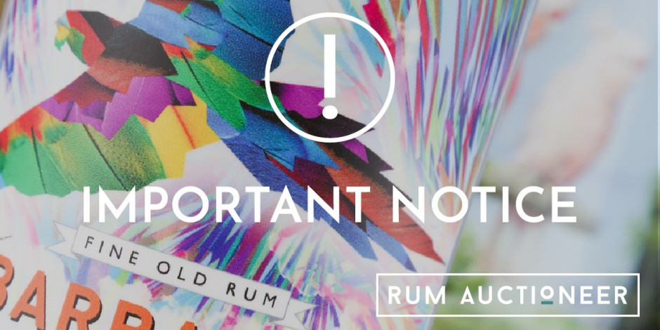 Rum Auctioneer Important Notice