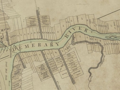 Demerara River Plantation Map