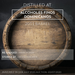 1 Alcoholes Finos Dominicanos 2011 Barrel / Cask in storage at Whiskybroker