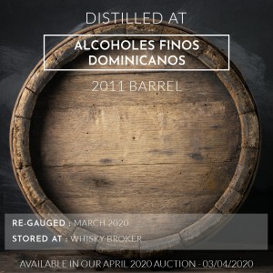 1 Alcoholes Finos Dominicanos 2011 Barrel / Cask in storage at Whiskybroker