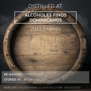 1 Alcoholes Finos Dominicanos 2011 Barrel / Cask in storage at Whiskybroker