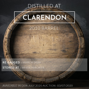 1 Clarendon 2010 Barrel / Cask in storage at Whiskybroker