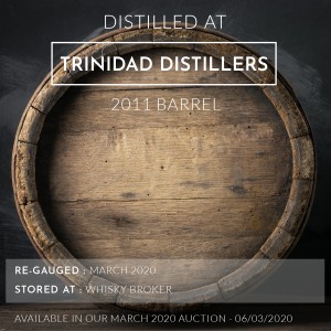 1 Trinidad Distillers 2011 Barrel / Cask in storage at Whiskybroker