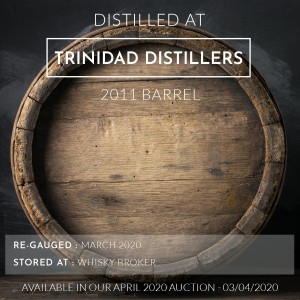 1 Trinidad Distillers 2011 Barrel / Cask in storage at Whiskybroker