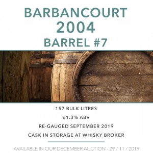 1 Barbancourt 2004 Barrel #7 / Cask in storage at Whiskybroker