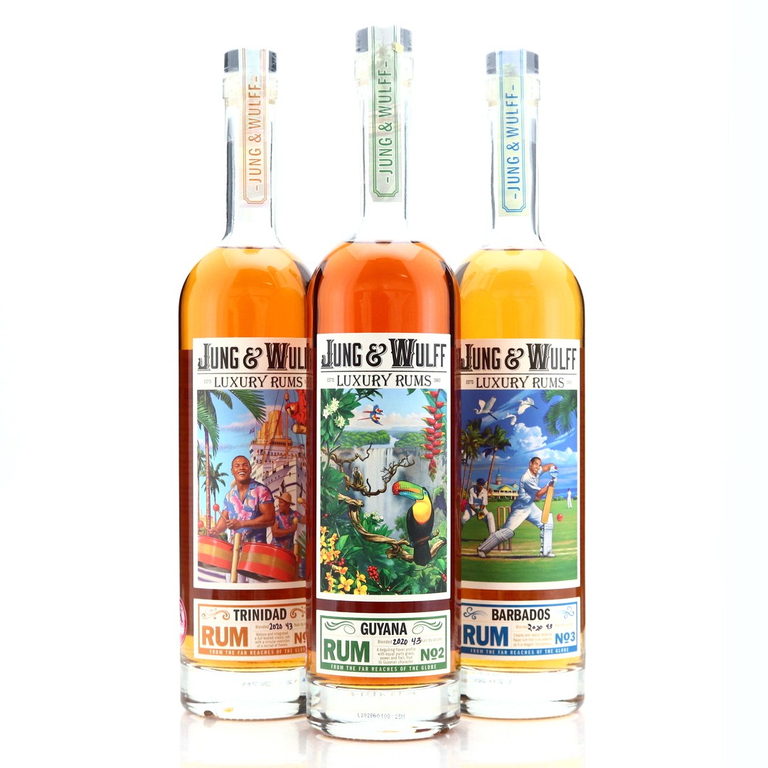 Jung & Wulff Barbados, Trinidad & Guyana Luxury Rums 3 x 75cl / US