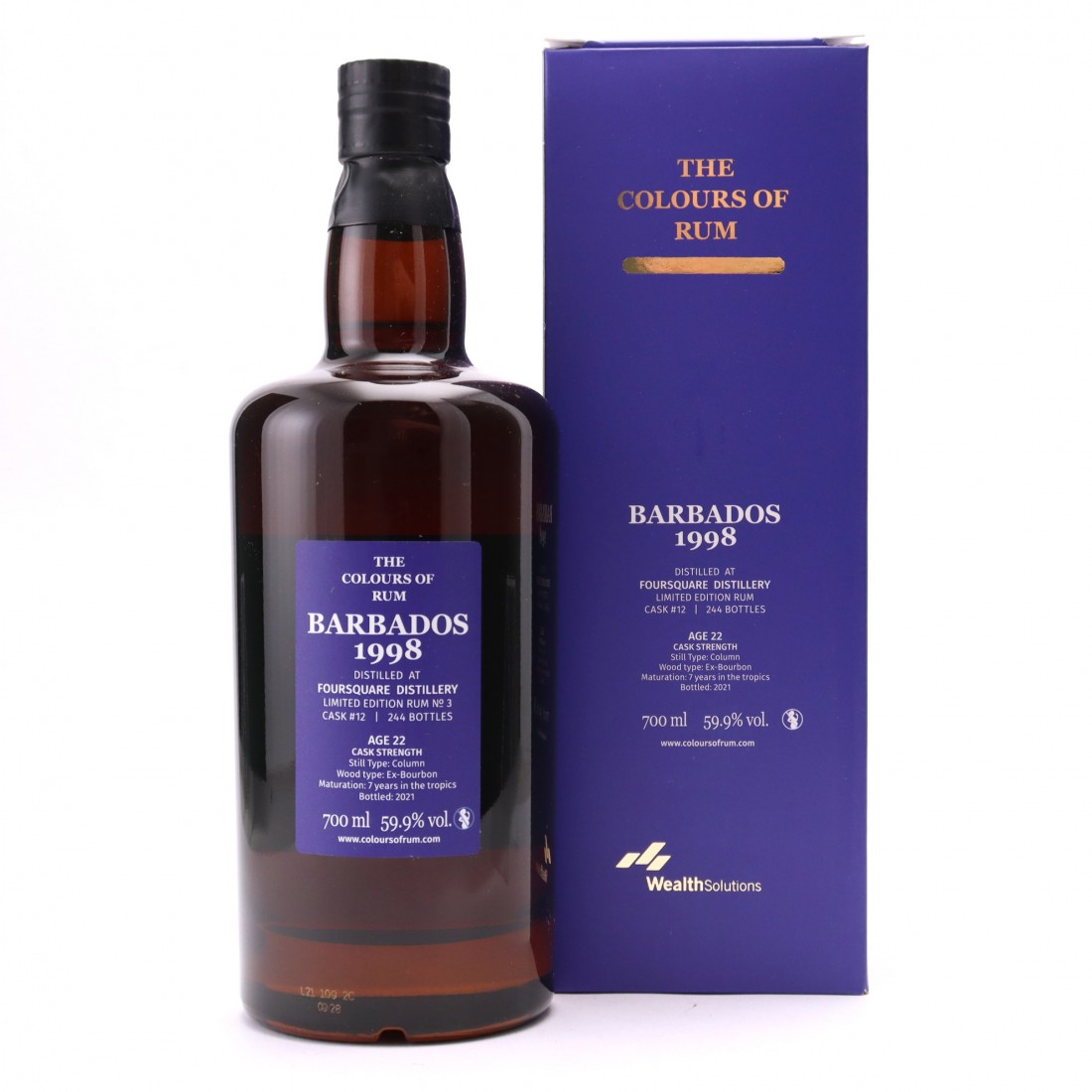 Foursquare 1998 Colours of Rum 22 Year Old | Rum Auctioneer