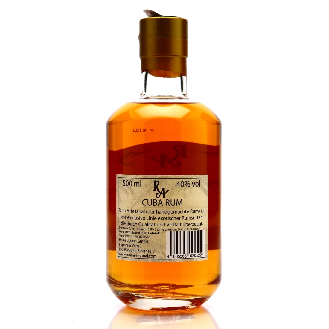 Cuba Rum 5 Year Old Rum Artesanal 50cl Rum Auctioneer