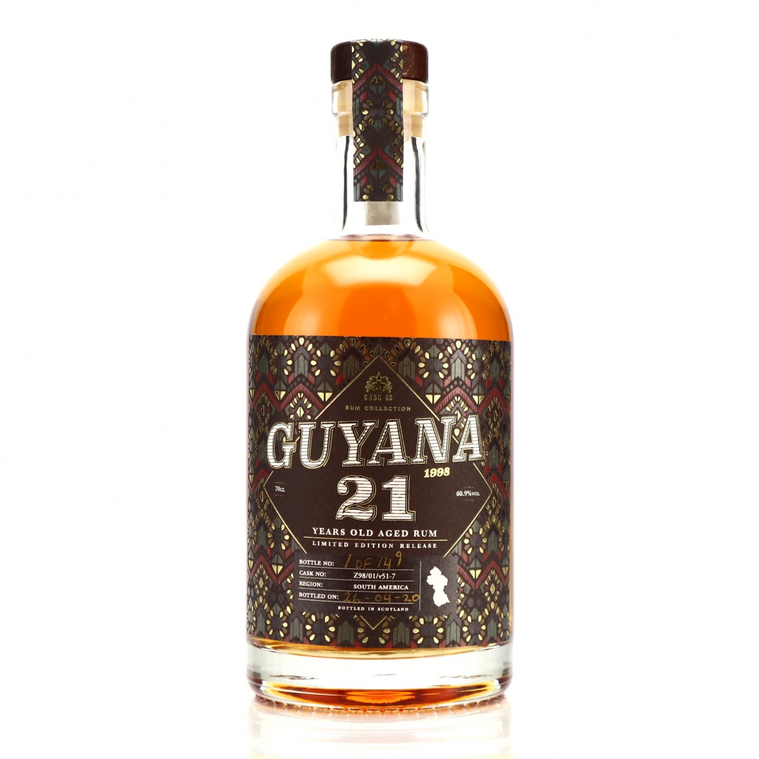 Guyana Rum 1998 Cask 88 21 Year Old Rum Auctioneer