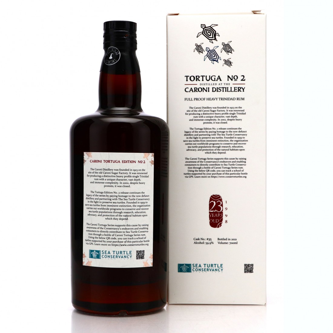 Caroni 1998 Tortuga No.2 23 Year Old Rum Auctioneer
