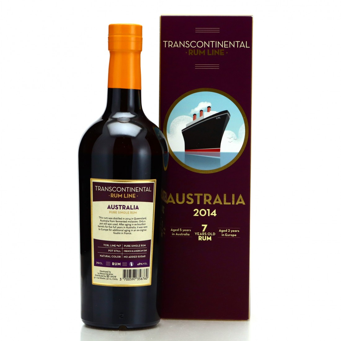 Australia Rum 2014 Transcontinental Rum Line 7 Year Old 47 Rum