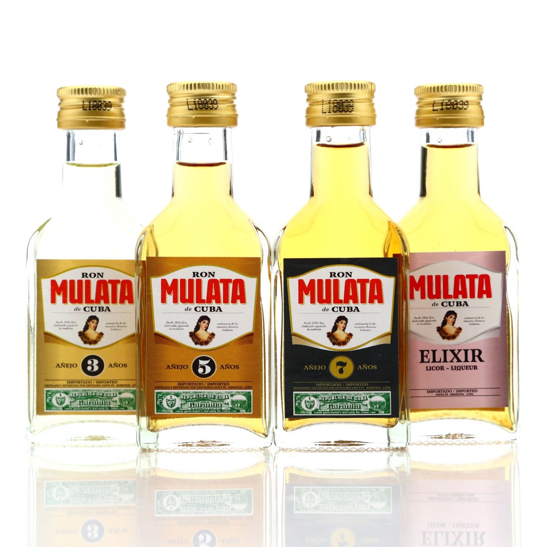 Ron Mulata de Cuba Miniature 4 x 4cl Rum Auctioneer