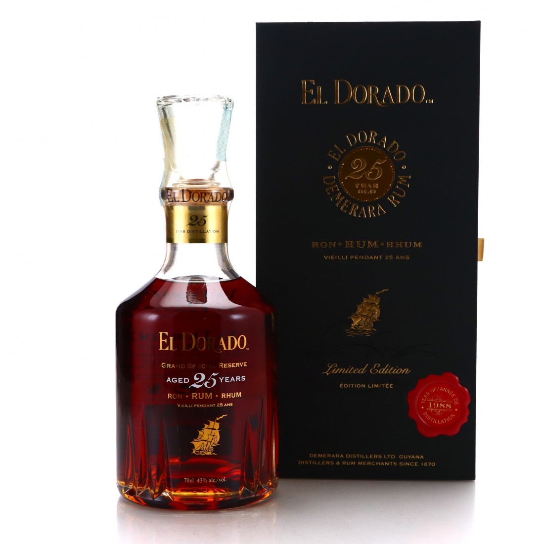 El Dorado 25 Year Old Grand Special Reserve El Dorado 1988 25 Year Old Grand Special Reserve | Rum Auctioneer