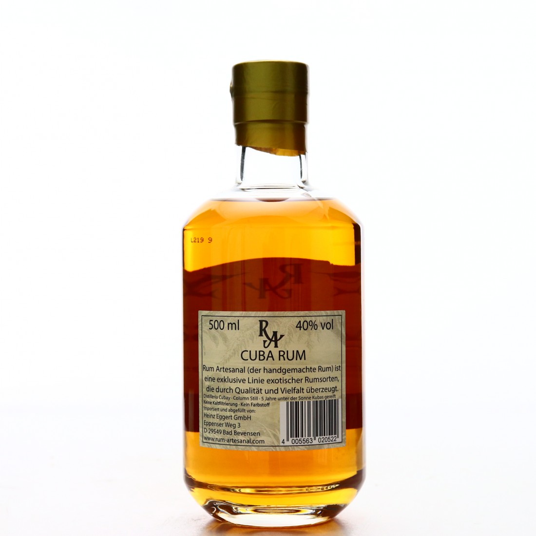 Rum Artesanal Cuba Rum 50cl Rum Auctioneer