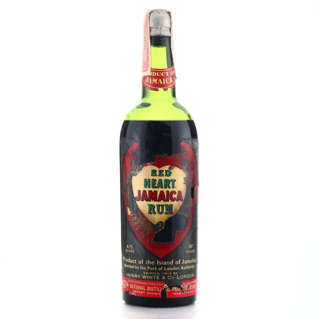 Red Heart Jamaica Rum 1940s Rum Auctioneer